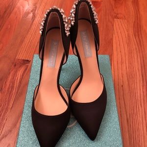 Betsey Johnson Black Rhinestone